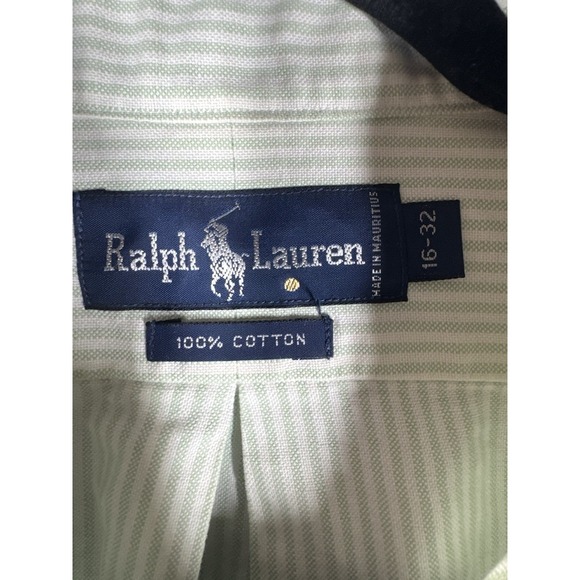 Polo by Ralph Lauren men's striped Yarmouth cotton oxford dress shirt Sze 16-32 - Picture 3 of 6